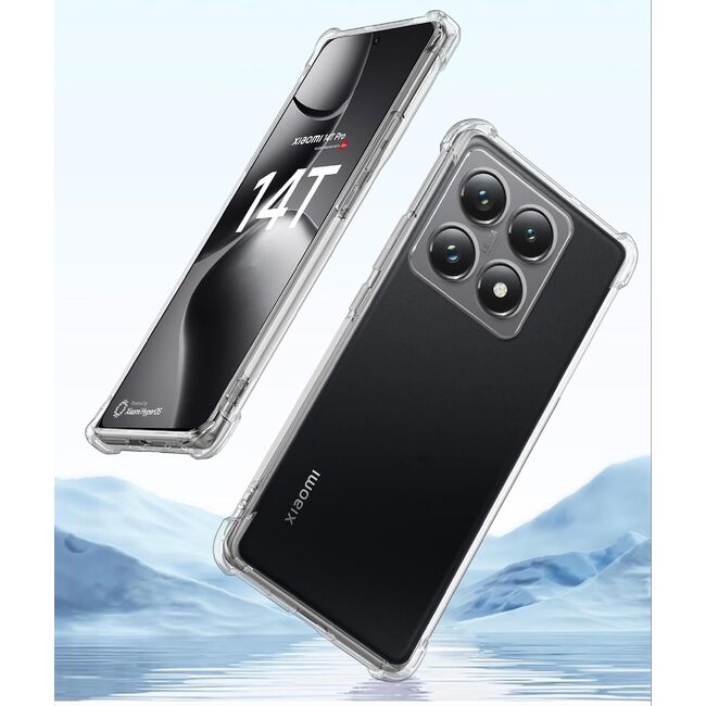 Husa pentru Xiaomi 14T Pro Anti-Shock 1.5mm reinforced 4 corners, transparent