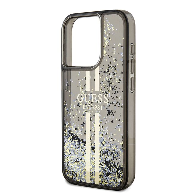 Husa pentru  iPhone 15 Pro Max Guess - Liquid Glitter - negru