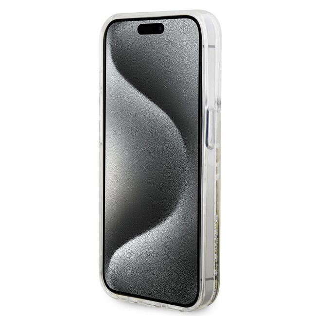 Husa pentru  iPhone 15 Pro Max Guess - Liquid Glitter - transparent