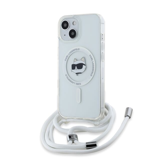 Husa pentru  iPhone 15 Karl Lagerfeld - IML MagSafe - transparent neutru