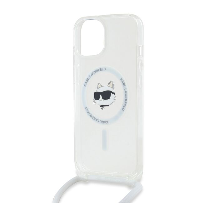 Husa pentru  iPhone 15 Karl Lagerfeld - IML MagSafe - transparent neutru