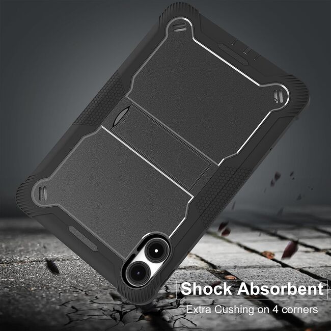 [Pachet 360°] Husa + folie din sticla pentru  Xiaomi Redmi Pad Pro Rugged Heavy Duty - negru