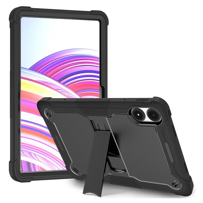 [Pachet 360°] Husa + folie din sticla pentru  Xiaomi Redmi Pad Pro Rugged Heavy Duty - negru