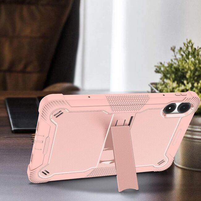[Pachet 360°] Husa + folie din sticla pentru  Xiaomi Redmi Pad Pro Rugged Heavy Duty - roz
