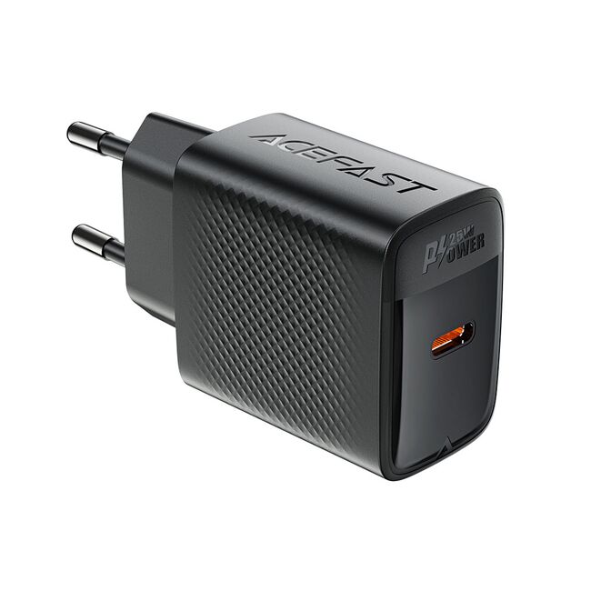 Incarcator priza tip C, 25W GaN, Acefast A104, negru