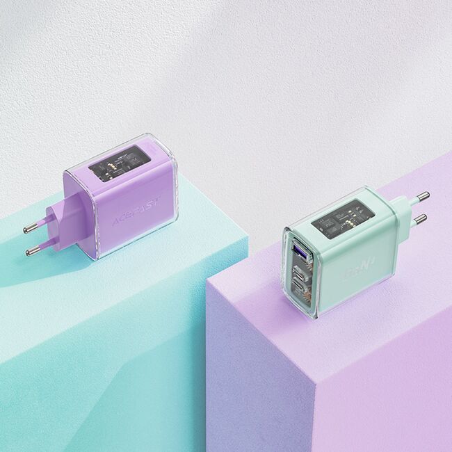 Incarcator Type-C 2 x USB-C, Acefast A45, GaN 65W Power Delivery