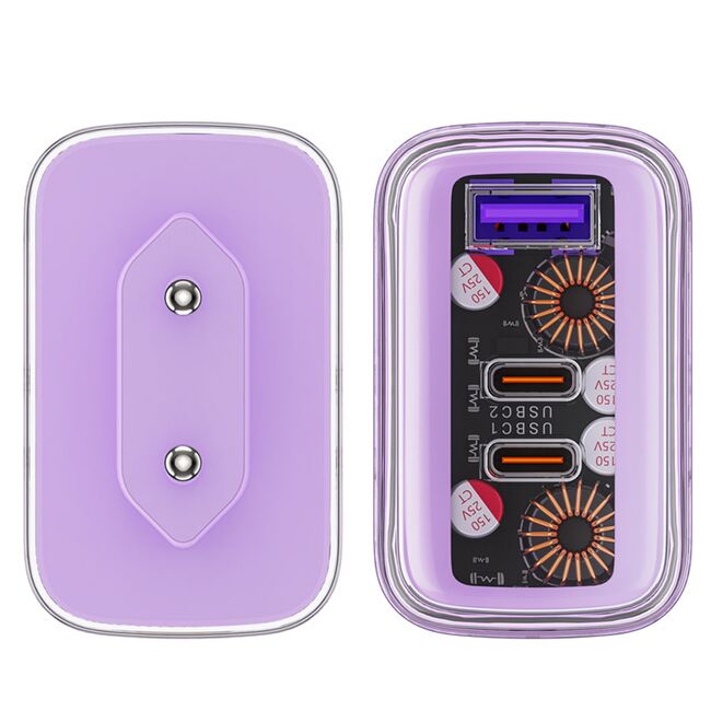 Incarcator Type-C 2 x USB-C, Acefast A45, GaN 65W Power Delivery