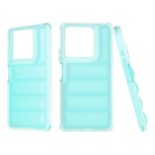 Husa pentru  Xiaomi Redmi Note 13 5G Air Cusion anti-shock, Dazzling - turcoaz