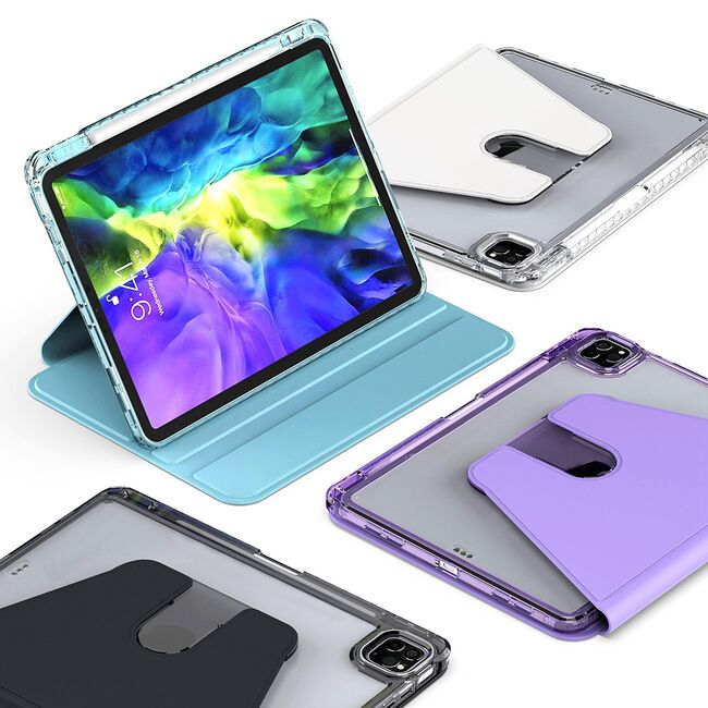 Husa pentru  iPad Pro 11 (2022) rotativa de tip stand cu functie sleep/wake-up si slot pentru stylus, mov