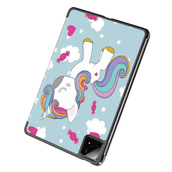 Husa pentru Xiaomi Pad 6S Pro 12.4 tip stand functie sleep/wake-up, unicorn