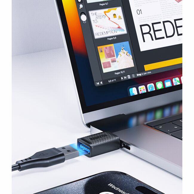 Adaptor USB 3.0 Type-C, 5Gbps, Fast Charging, Acefast J1