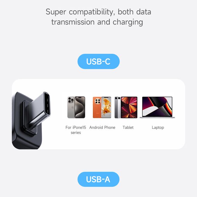 Adaptor USB 3.0 Type-C, 5Gbps, Fast Charging, Acefast J1