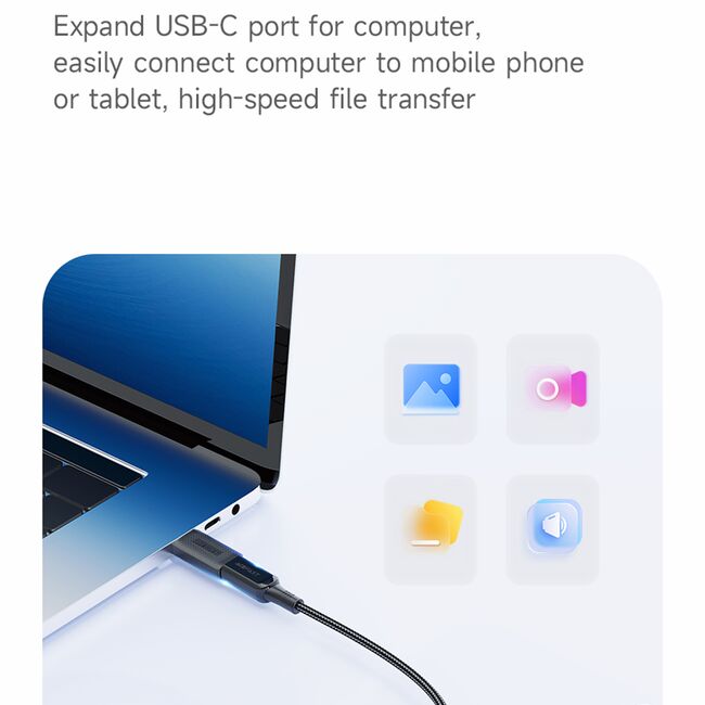 Adaptor Type-C USB 3.0, Fast Charging, Acefast J2, 5Gbps