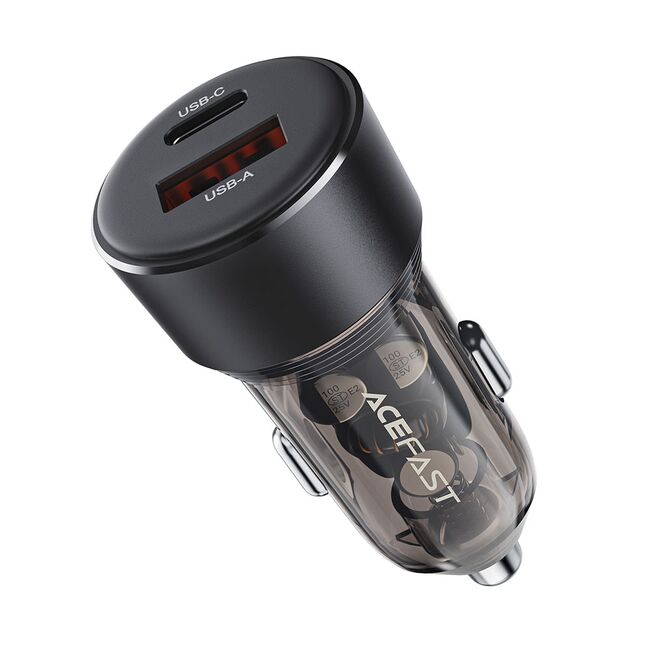 Incaractor auto bricheta Type-C PD30W + USB QC30W, Acefast B12