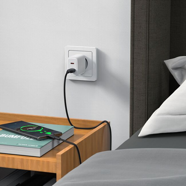 Incarcator priza USB Type-C, Acefast A25, PD20W, alb