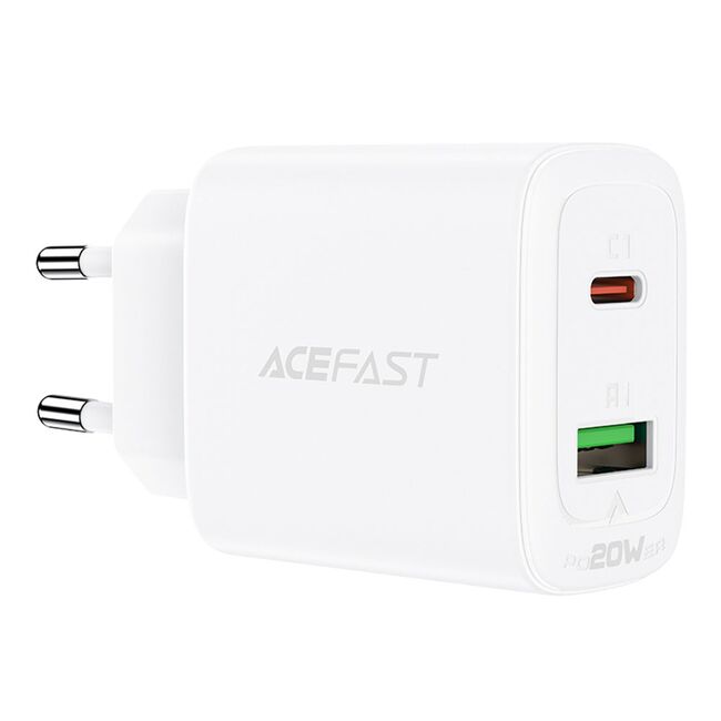 Incarcator priza USB Type-C, Acefast A25, PD20W, alb