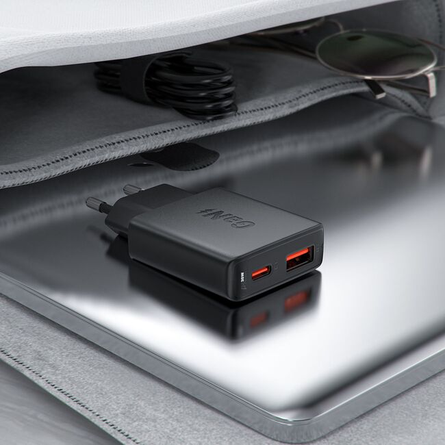 Acumulator priza tip C, USB PD30W, Acefast A69, GaN, negru