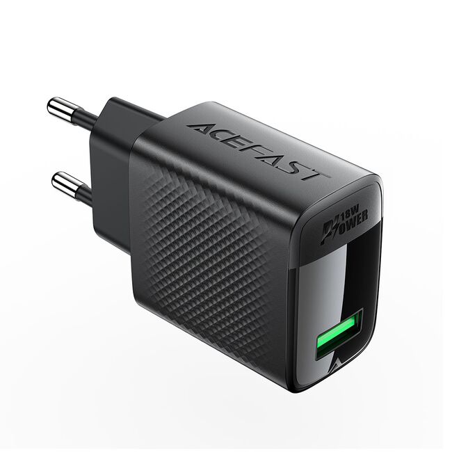 Incarcator tip USB 18W Quick Charge GaN, Acefast A90, negru