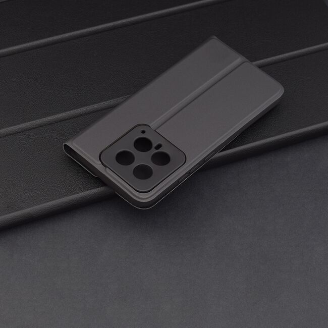 Husa pentru  Xiaomi 14 tip carte BookFlip, inchidere magnetica, negru