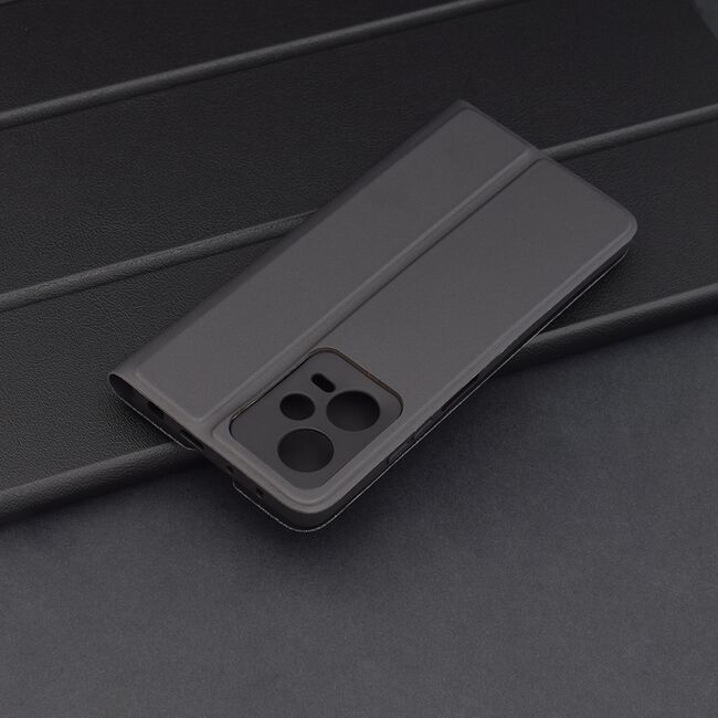 Husa pentru  Xiaomi Redmi Note 12 Pro tip carte BookFlip, inchidere magnetica, negru