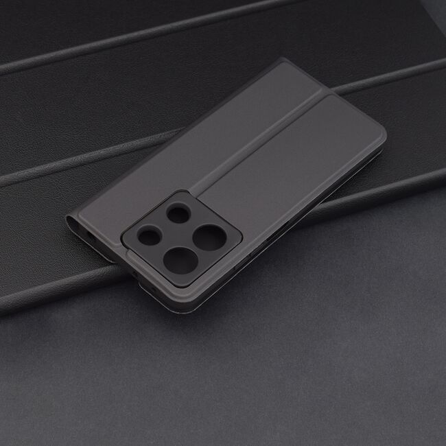 Husa pentru  Xiaomi Redmi Note 13 5G tip carte BookFlip, inchidere magnetica, negru