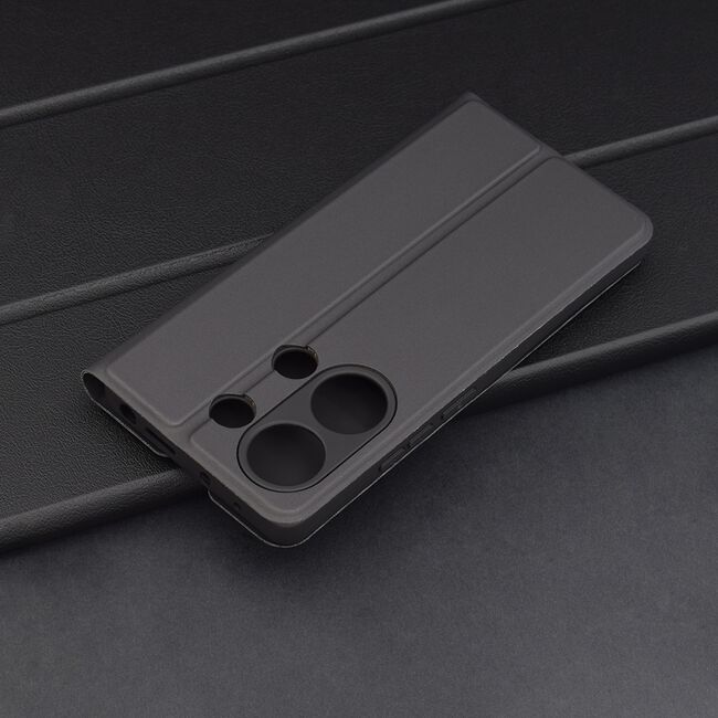 Husa pentru  Xiaomi Redmi Note 13 Pro 4G tip carte BookFlip, inchidere magnetica, negru
