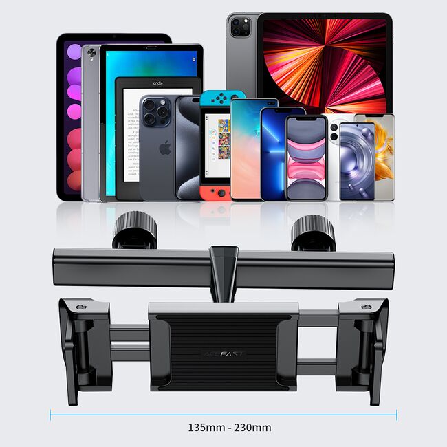 Suport telefon / tableta pentru tetiera Acefast D8, ajustabil, negru