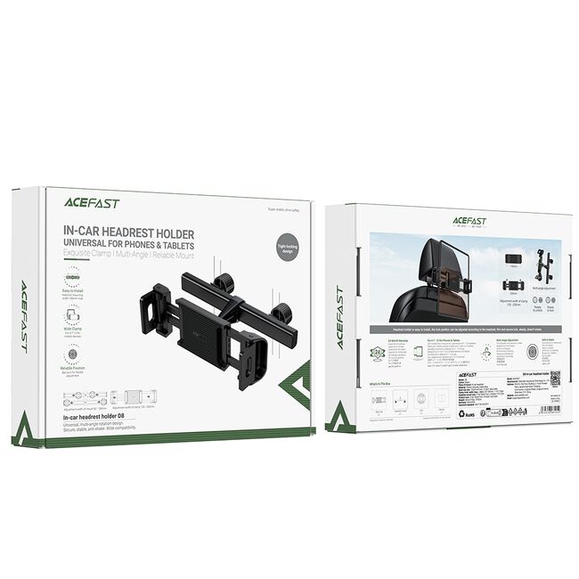 Suport telefon / tableta pentru tetiera Acefast D8, ajustabil, negru