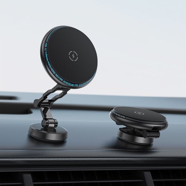 Suport auto wireless charging Acefast D30, rotire 360°, negru