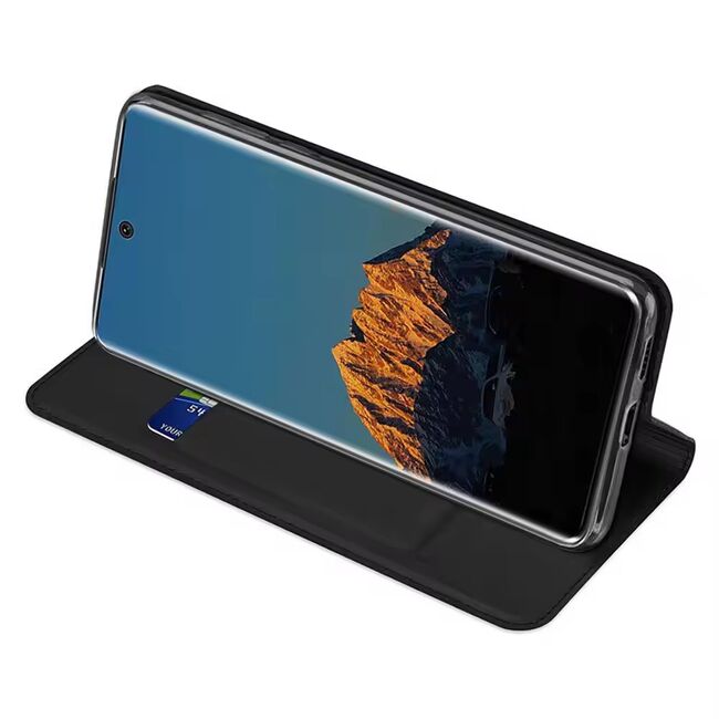Husa pentru  Motorola Edge 50 Fusion tip carte BookFlip, inchidere magnetica, negru