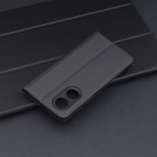 Husa pentru Husa Oppo A58 4G tip carte BookFlip, inchidere magnetica, negru