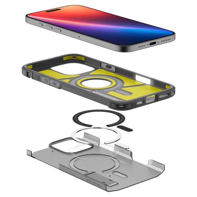 Husa premium pentru  iPhone 16 Pro Max Spigen - Tough Armor MagSafe - Negru mat