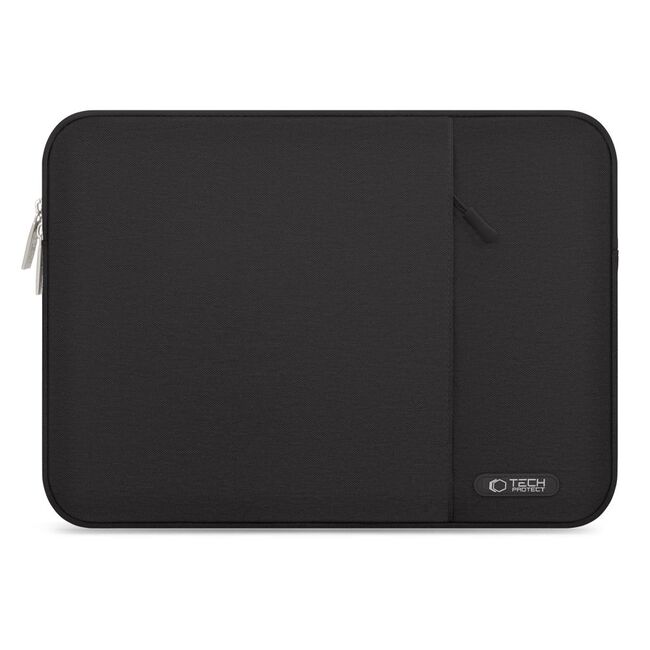 Husă Laptop 13-14" Slim SoftTouch – Design Elegant, Protecție Premium, Compartiment Accesorii, Ideală pentru MacBook, ASUS, Lenovo, HP, Dell, negru