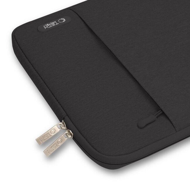 Husă Laptop 13-14" Slim SoftTouch – Design Elegant, Protecție Premium, Compartiment Accesorii, Ideală pentru MacBook, ASUS, Lenovo, HP, Dell, negru