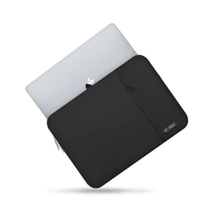 Husă Laptop 13-14" Slim SoftTouch – Design Elegant, Protecție Premium, Compartiment Accesorii, Ideală pentru MacBook, ASUS, Lenovo, HP, Dell, negru