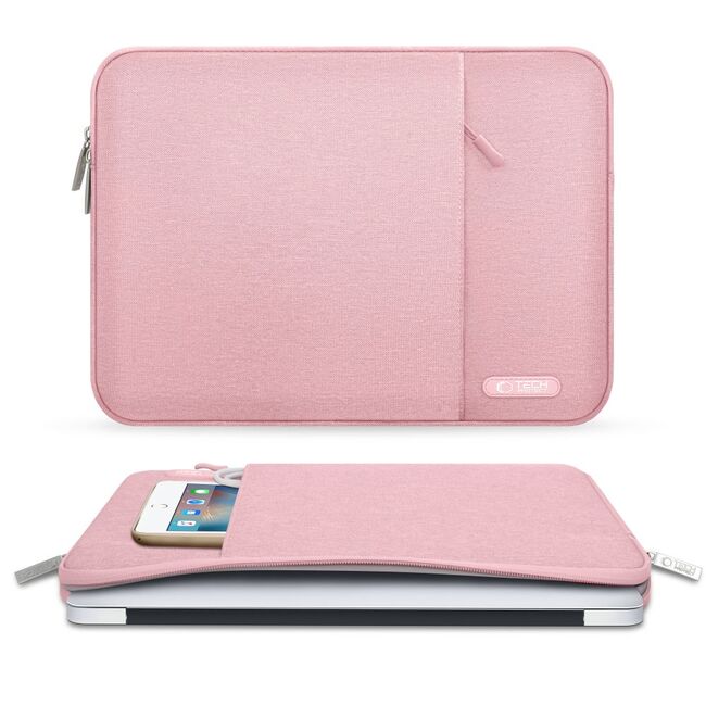 Husă Laptop 13-14" Slim SoftTouch – Design Elegant, Protecție Premium, Compartiment Accesorii, Ideală pentru MacBook, ASUS, Lenovo, HP, Dell, dusty rose