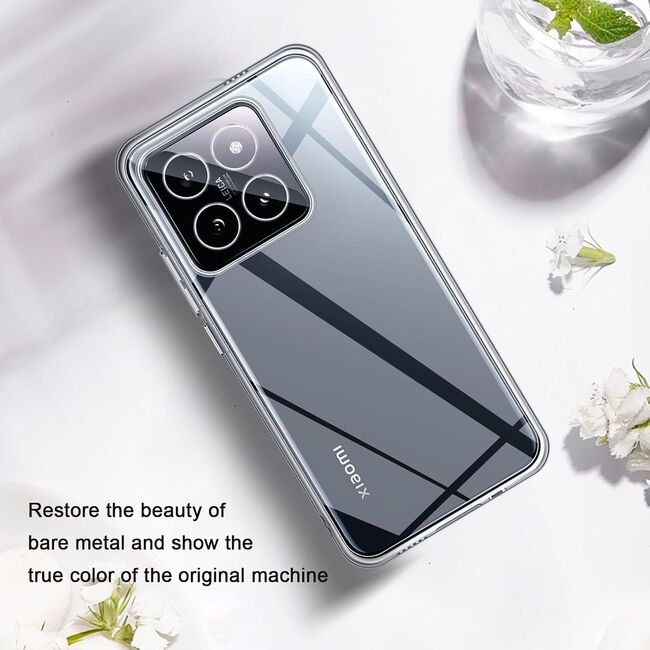 Husa pentru  Xiaomi 14T Pro, Anti-Shock 1.5mm, cu protectie lentile, transparent