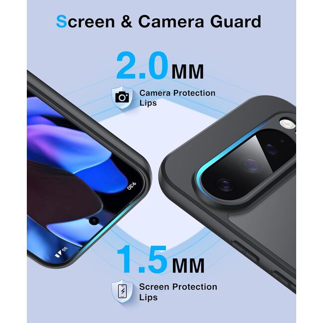 Husa pentru  Google Pixel 9 Pro XL cu MagSafe, Ghost Series, frosted - negru