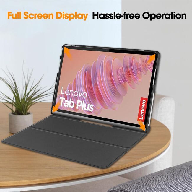 Husa pentru Lenovo Tab Plus 11.5, cu functie wake-up/sleep, tip stand, negru