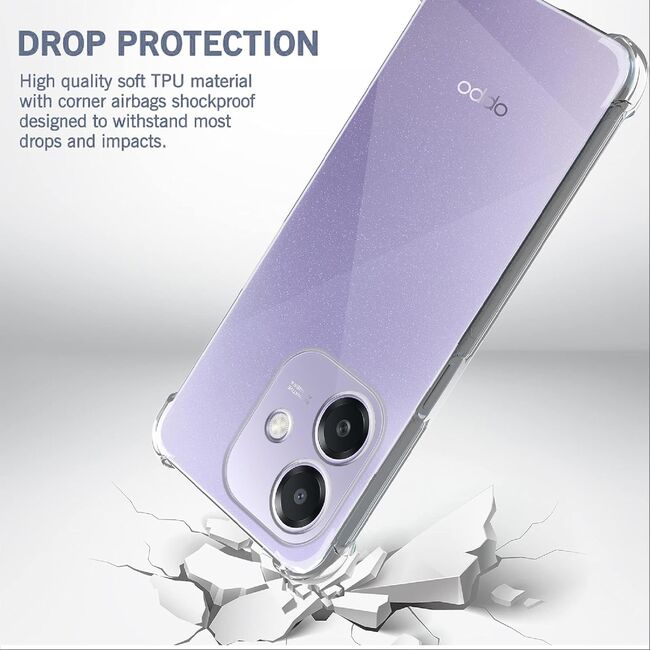Husa pentru  Oppo A40 Slim Anti-Shock 1.5mm reinforced 4 corners, Transparent