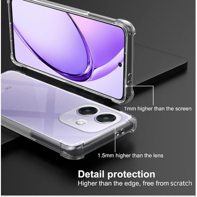 Husa pentru  Oppo A40 Slim Anti-Shock 1.5mm reinforced 4 corners, Transparent