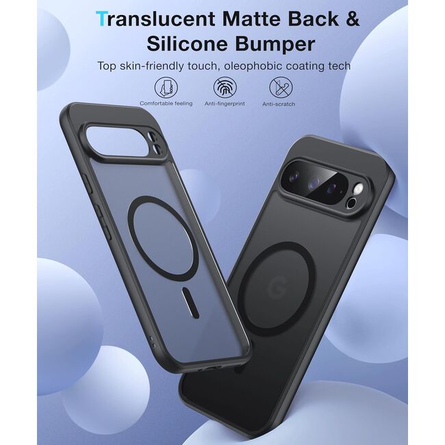 Husa pentru  Google Pixel 9 Pro XL cu MagSafe, Ghost Series, frosted - negru