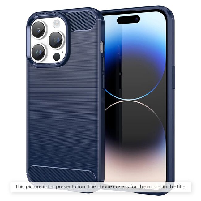 Husa pentru Oppo A40 Carbon Liquid Silicone, Albastru
