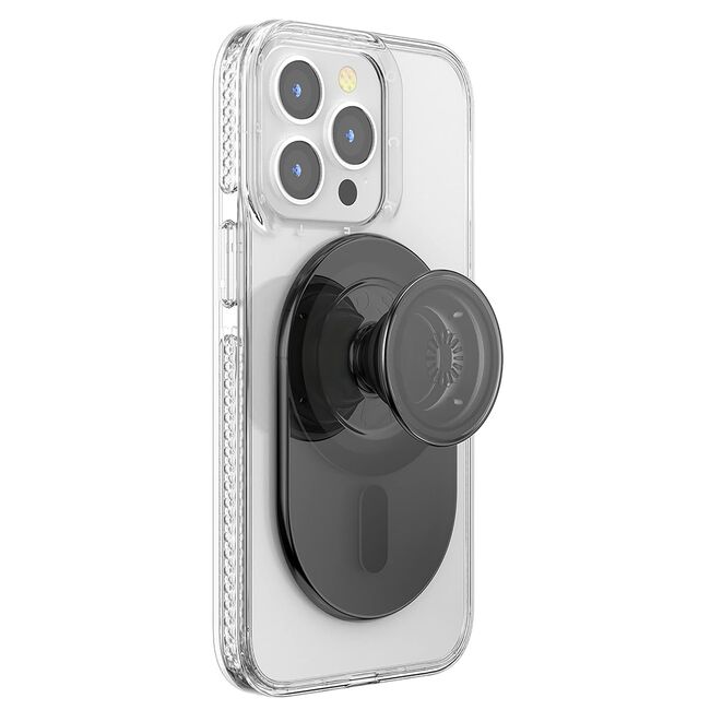 Popsockets original, suport cu functii multiple, Transparent Black
