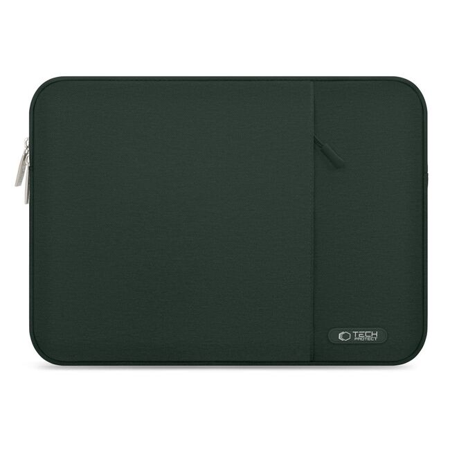 Husă Laptop 13-14" Slim SoftTouch – Design Elegant, Protecție Premium, Compartiment Accesorii, Ideală pentru MacBook, ASUS, Lenovo, HP, Dell, midnight green
