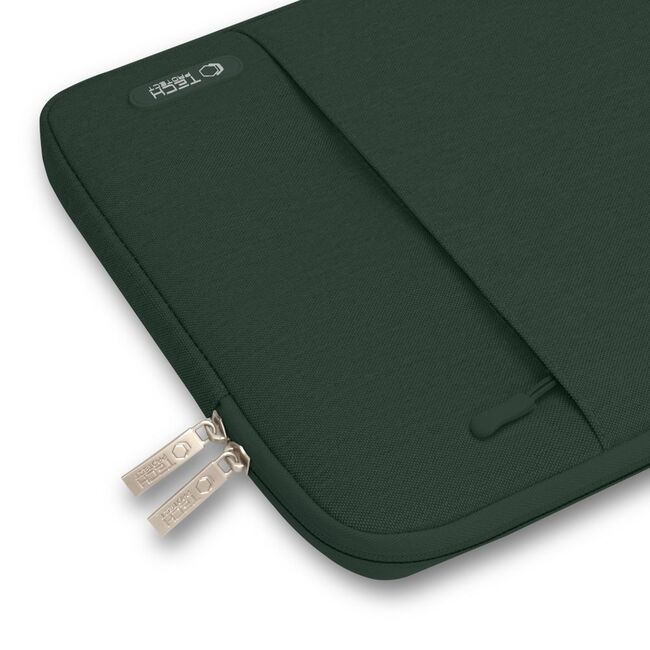 Husă Laptop 13-14" Slim SoftTouch – Design Elegant, Protecție Premium, Compartiment Accesorii, Ideală pentru MacBook, ASUS, Lenovo, HP, Dell, midnight green