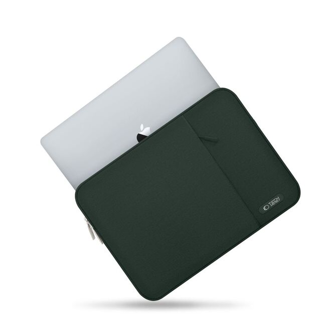 Husă Laptop 13-14" Slim SoftTouch – Design Elegant, Protecție Premium, Compartiment Accesorii, Ideală pentru MacBook, ASUS, Lenovo, HP, Dell, midnight green