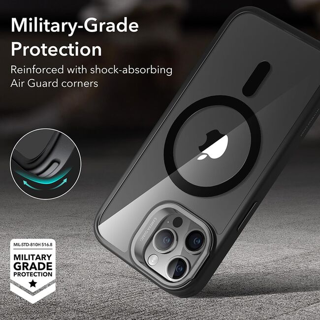 Husa pentru  iPhone 15 Pro Max ESR - Classic Hybrid HaloLock cu Magsafe Kickstand - negru