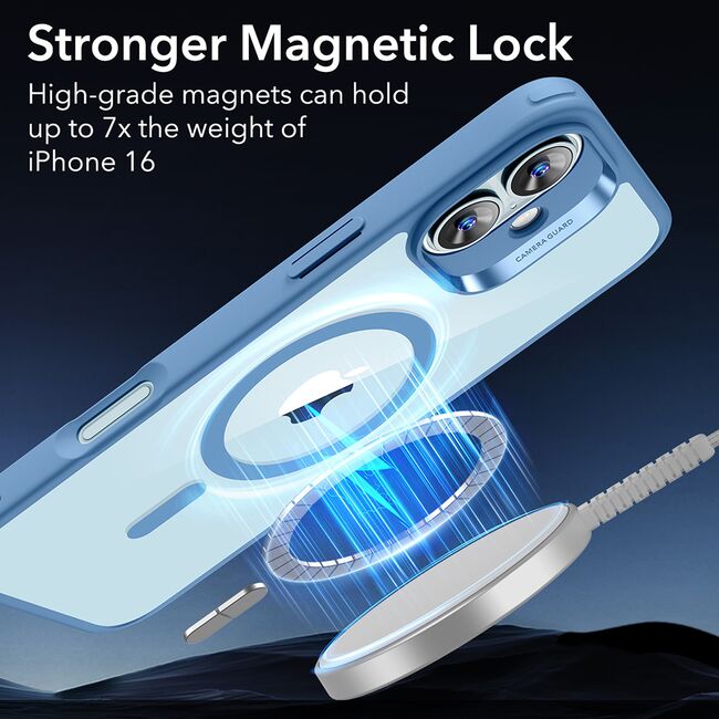 Husa pentru  iPhone 16 - ESR Classic Hybrid HaloLock cu Magsafe - albastru