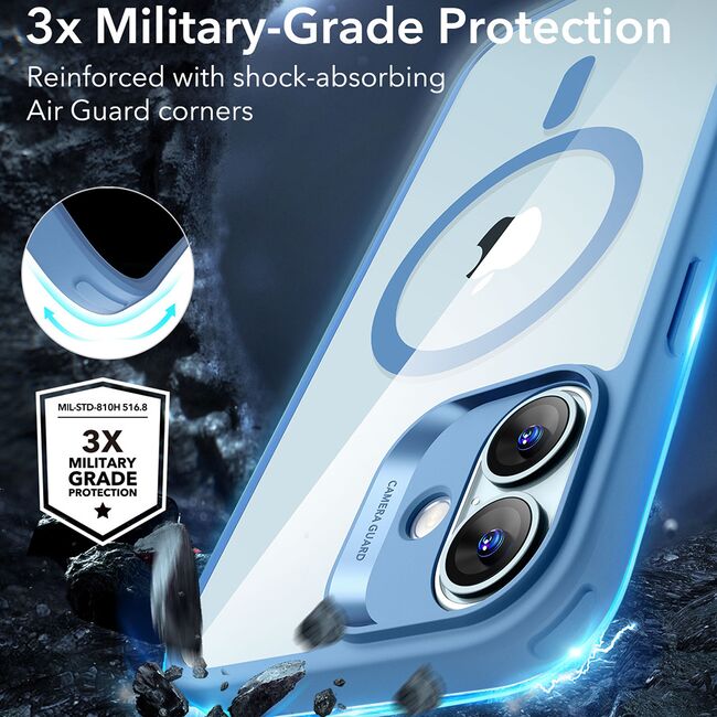 Husa pentru  iPhone 16 - ESR Classic Hybrid HaloLock cu Magsafe - albastru